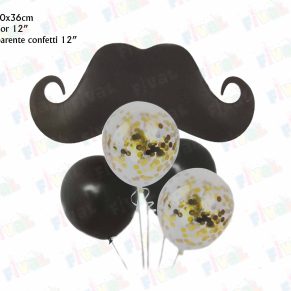 GLOBO SET MOSTACHO-LOVE FIVAL