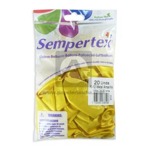 GLOBO.R-12 METAL AMARILLO.BX12 SEMPERTEX