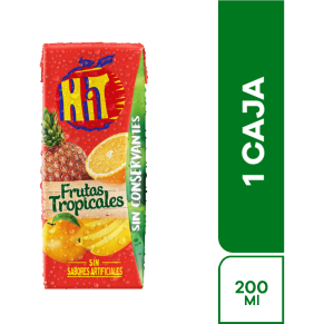 JUGO.CAJA HIT FRUTOS TROPICALES.UNIDAD